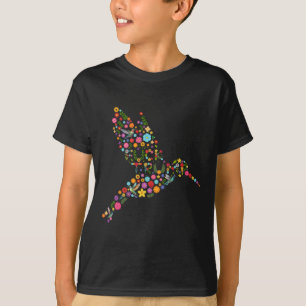 Subtle Anti Trump Floral Hummingbird Hidden Messag T-Shirt