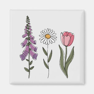 Subtle Anti-Trump - Foxglove Daisy Tulip III Magnet