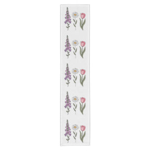 Subtle Anti-Trump - Foxglove Daisy Tulip III Short Table Runner