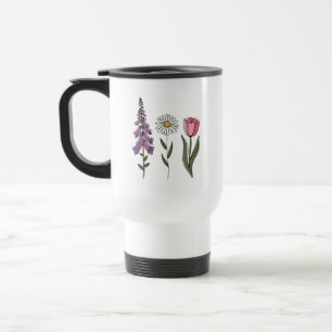 Subtle Anti-Trump - Foxglove Daisy Tulip III Travel Mug