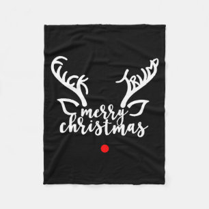 Subtle Anti Trump Hidden Message Christmas Reindee Fleece Blanket