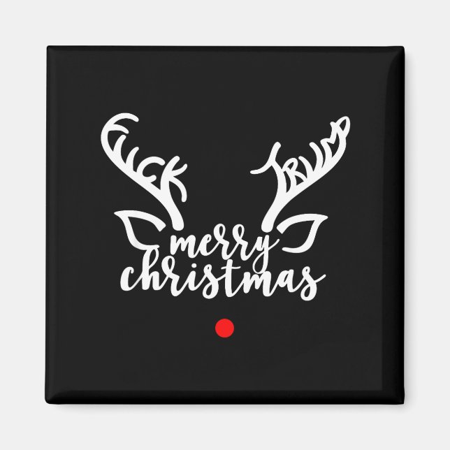 Subtle Anti Trump Hidden Message Christmas Reindee Magnet (Front)