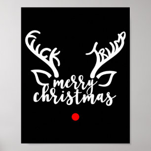 Subtle Anti Trump Hidden Message Christmas Reindee Poster