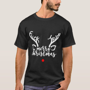 Subtle Anti Trump Hidden Message Christmas Reindee T-Shirt