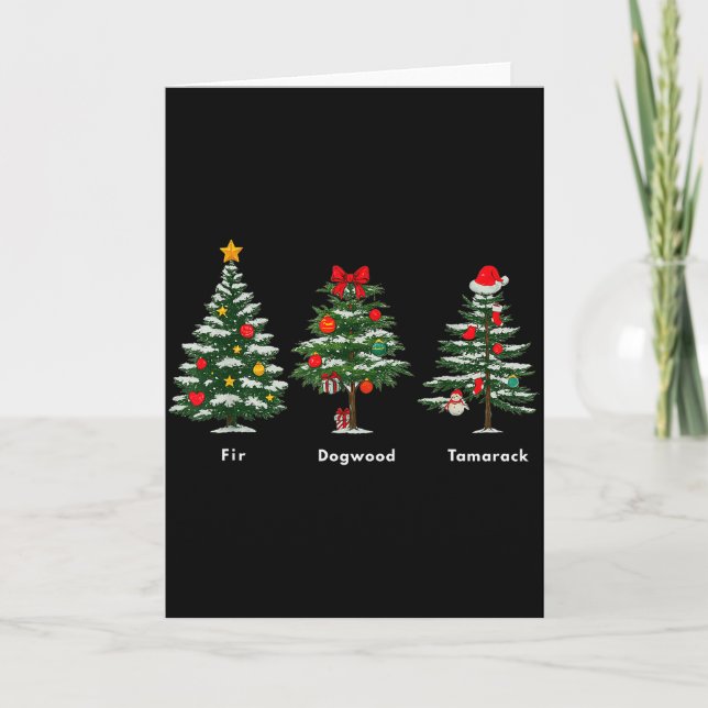 Subtle Anti Trump Hidden Message Christmas Tree  Card (Front)