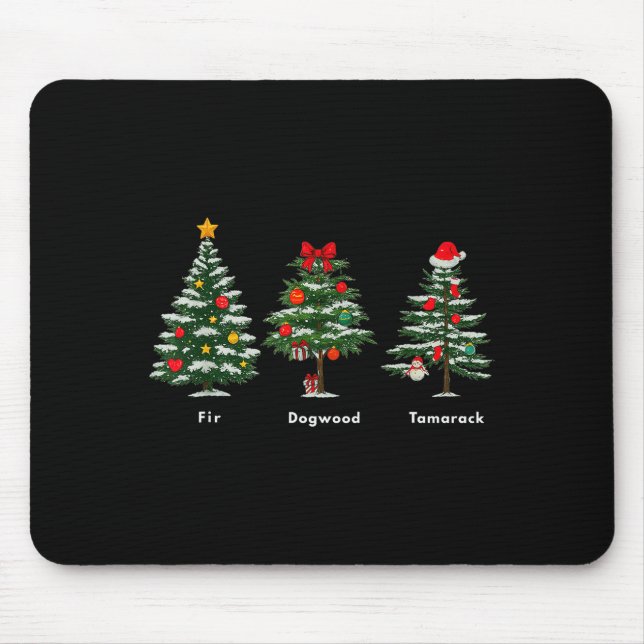 Subtle Anti Trump Hidden Message Christmas Tree  Mouse Mat (Front)