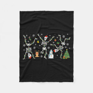 Subtle Anti Trump Hidden Message Dancing Skeleton Fleece Blanket