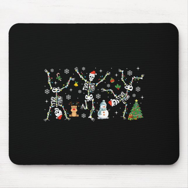 Subtle Anti Trump Hidden Message Dancing Skeleton  Mouse Mat (Front)