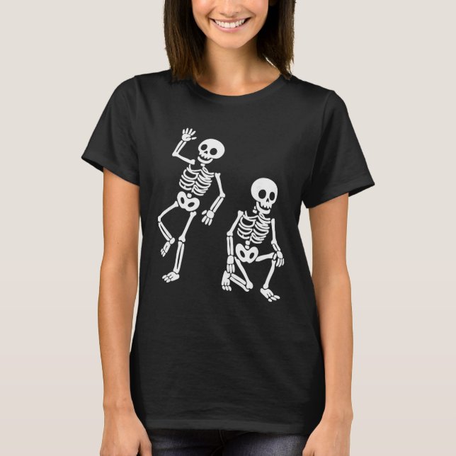 Subtle Anti Trump Hidden Message Dancing Skeleton  T-Shirt (Front)