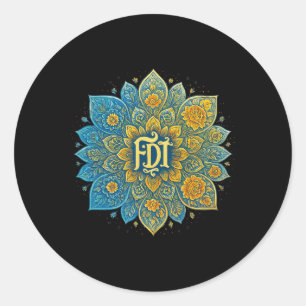 Subtle Anti-trump Mandala Design Feminist Shirt Wo Classic Round Sticker