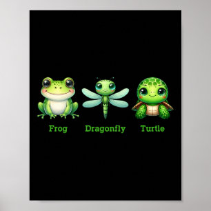 Subtle Anti-trump Political Humor Frog Dragonfly T Poster