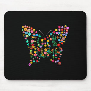 Subtle Anti Trump Shirt Floral Butterfly Hidden Me Mouse Mat