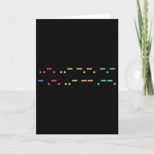 Subtle Anti Trump Social Justice Protest Morse Cod Card