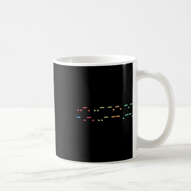 Subtle Anti Trump Social Justice Protest Morse Cod Coffee Mug (Right)