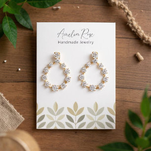 Subtle Beige Foliage Wallpaper Pattern Card