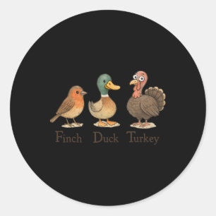 Subtle Bird Anti Trump Shirt Retro Bird Finch Duck Classic Round Sticker