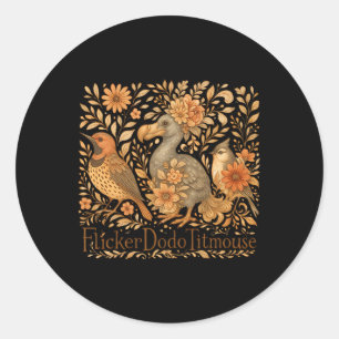 Subtle Birds Flicker Dodo Titmouse Trump Resist Bo Classic Round Sticker