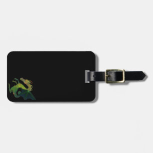 Subtle Black Dragon Luggage Tag