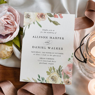 Subtle Blooms Wedding Invitation
