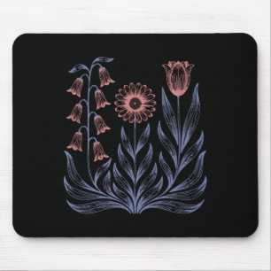 Subtle Boho Flowers Anti Trump Kamala Harris Voter Mouse Mat