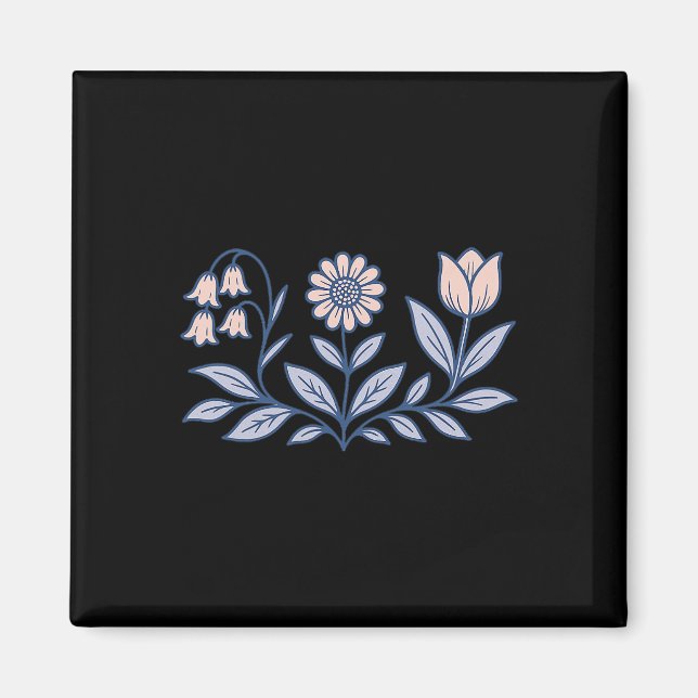 Subtle Boho Flowers Anti Trump  Magnet (Front)