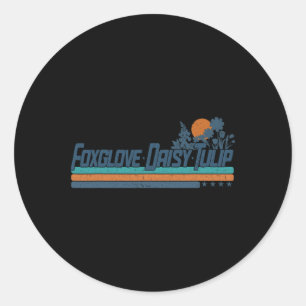 Subtle Boho Flowers Trump Resist Shirt Foxglove Da Classic Round Sticker