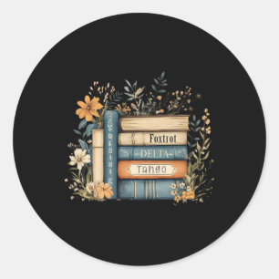 Subtle Book Anti Trump Women Book Loves Retro Funn Classic Round Sticker