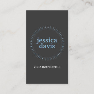 SUBTLE CIRCLE in BLUE/DK GRAY  Business Card