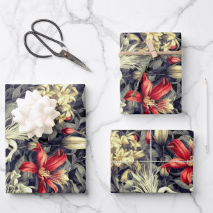 Subtle Colour Wild Honeysuckle Print Wrapping Paper Sheet