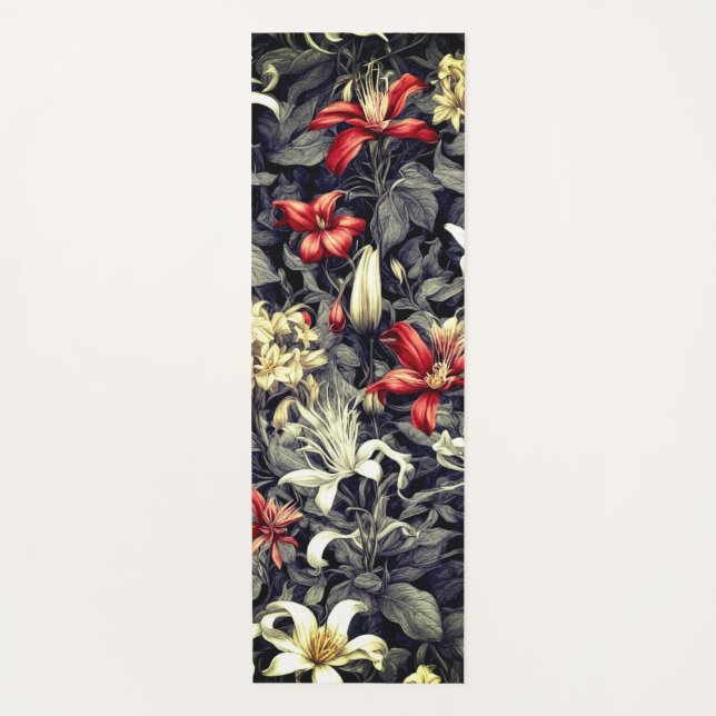 Subtle Colour Wild Honeysuckle Print Yoga Mat (Front)