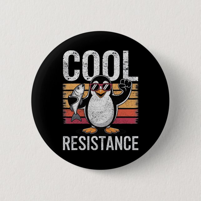 Subtle Cool Resistance Penguin Tariffs Protest Ant 6 Cm Round Badge (Front)
