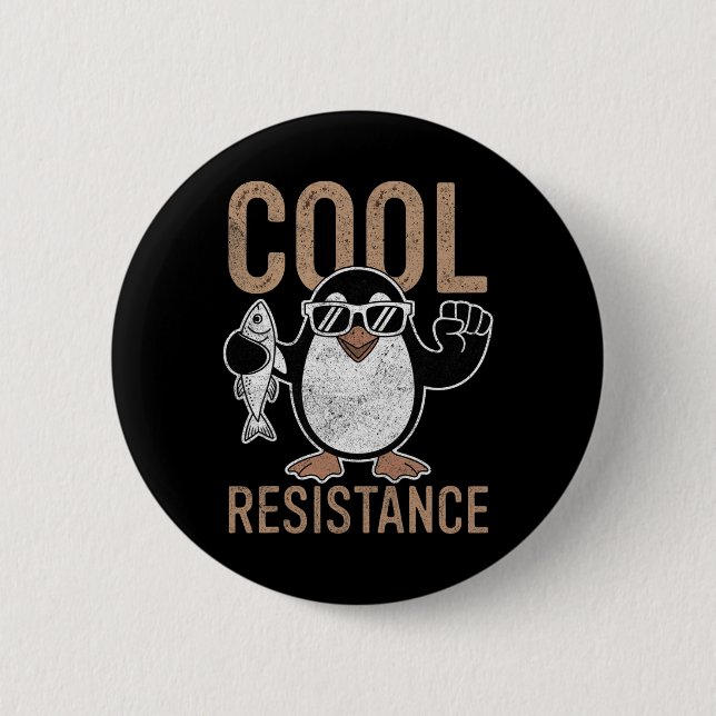 Subtle Cool Resistance Penguin Tariffs Protest Ant 6 Cm Round Badge (Front)