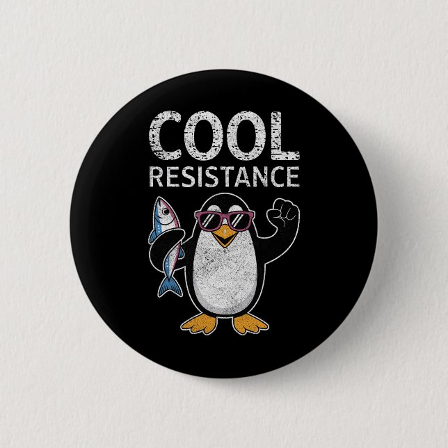 Subtle Cool Resistance Penguin Tariffs Protest Ant 6 Cm Round Badge (Front)