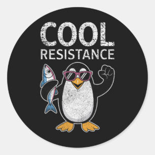 Subtle Cool Resistance Penguin Tariffs Protest Ant Classic Round Sticker