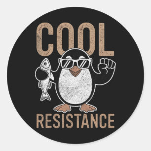 Subtle Cool Resistance Penguin Tariffs Protest Ant Classic Round Sticker