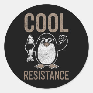 Subtle Cool Resistance Penguin Tariffs Protest Ant Classic Round Sticker
