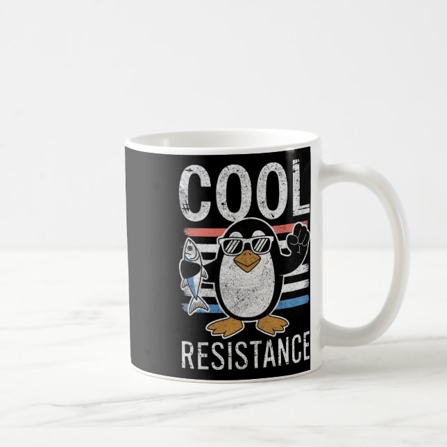 Subtle Cool Resistance Penguin Tariffs Protest Ant Coffee Mug (Right)