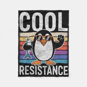 Subtle Cool Resistance Penguin Tariffs Protest Ant Fleece Blanket