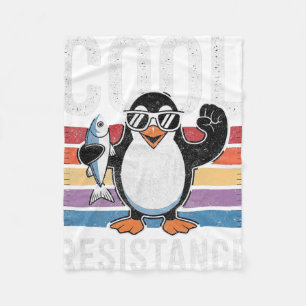 Subtle Cool Resistance Penguin Tariffs Protest Ant Fleece Blanket