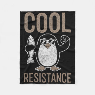 Subtle Cool Resistance Penguin Tariffs Protest Ant Fleece Blanket