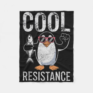 Subtle Cool Resistance Penguin Tariffs Protest Ant Fleece Blanket