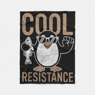 Subtle Cool Resistance Penguin Tariffs Protest Ant Fleece Blanket