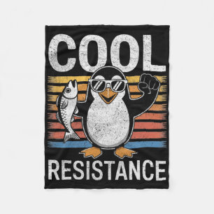 Subtle Cool Resistance Penguin Tariffs Protest Ant Fleece Blanket
