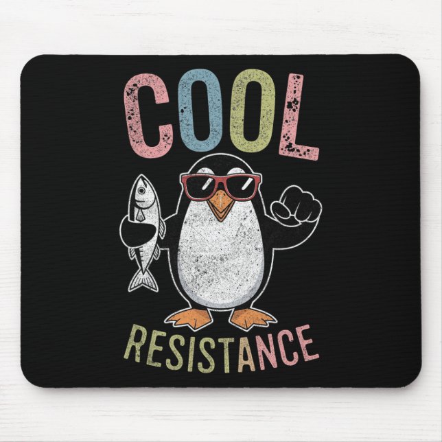 Subtle Cool Resistance Penguin Tariffs Protest Ant Mouse Mat (Front)