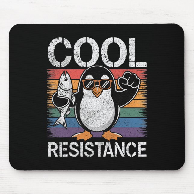 Subtle Cool Resistance Penguin Tariffs Protest Ant Mouse Mat (Front)