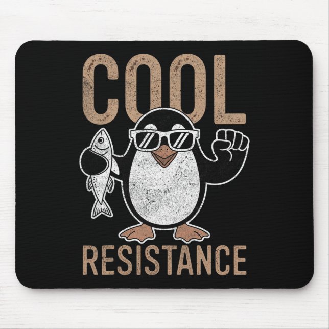 Subtle Cool Resistance Penguin Tariffs Protest Ant Mouse Mat (Front)