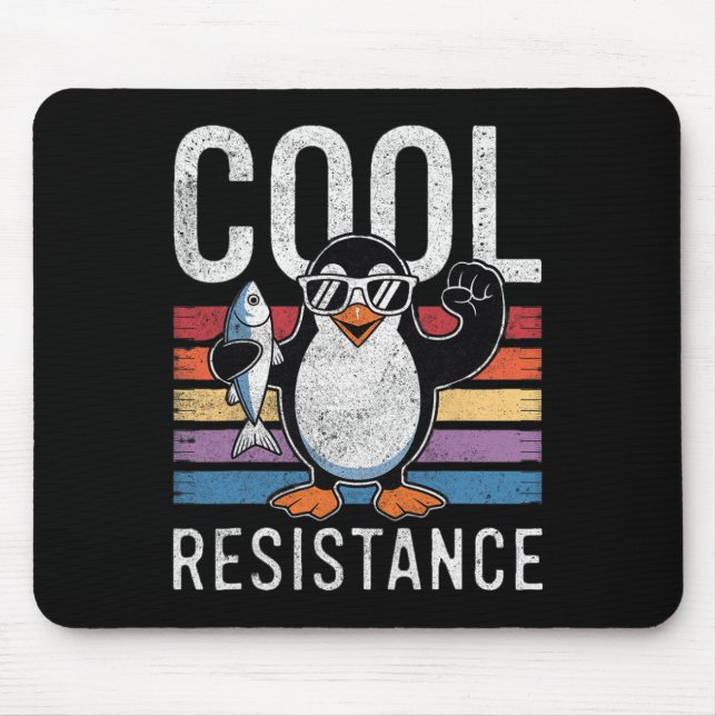 Subtle Cool Resistance Penguin Tariffs Protest Ant Mouse Mat (Front)
