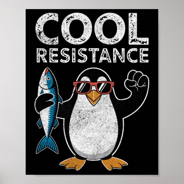 Subtle Cool Resistance Penguin Tariffs Protest Ant Poster (Front)
