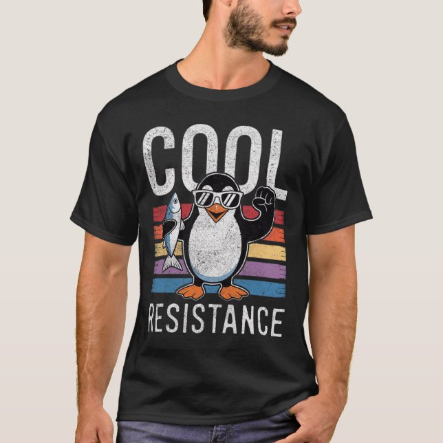 Subtle Cool Resistance Penguin Tariffs Protest Ant T-Shirt (Front)
