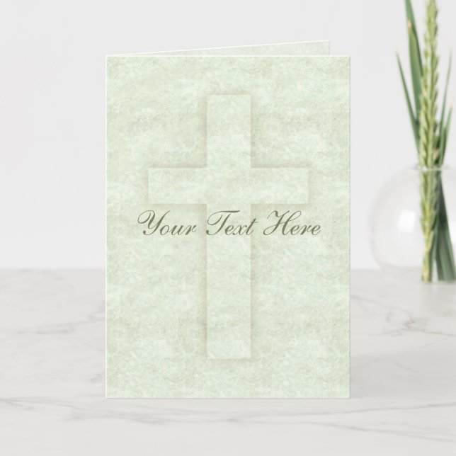 Subtle Cross Greeting Card (Front)